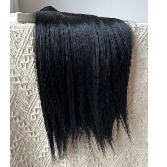 Straight hair  Long Clip ins Black Hair Extensiones 24 In - Picture 1 of 8